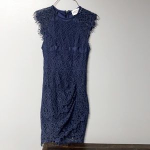 Xenia boutique navy lace dress